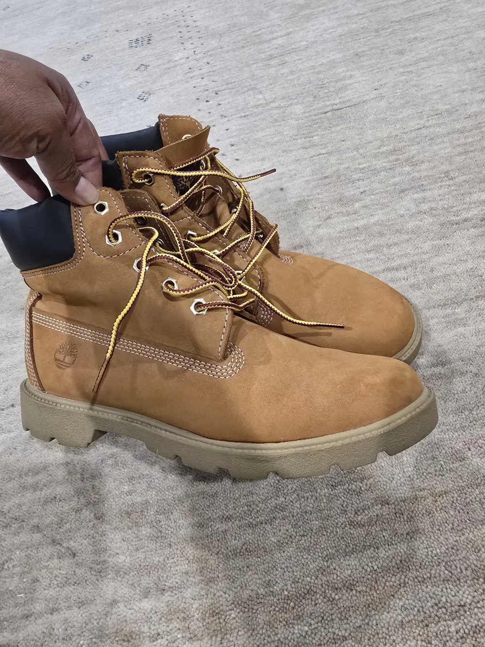 Timberland Men's Tan Nubuck Lace-Up Work Boots
